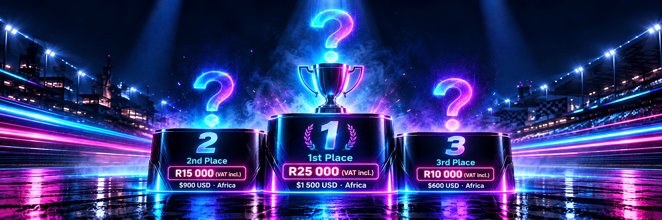 Neon Grand Prix Prize Podium